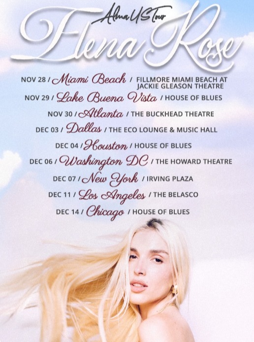 Elena Rose Alma US Tour Poster 2025